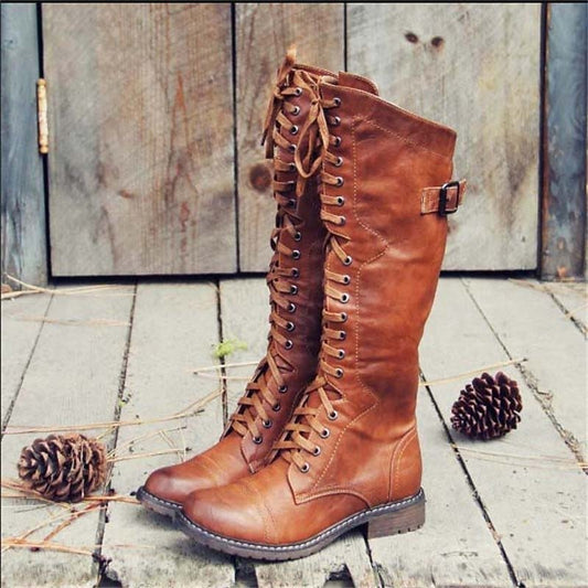 Maria | Women Winter Lace Knee High Boots