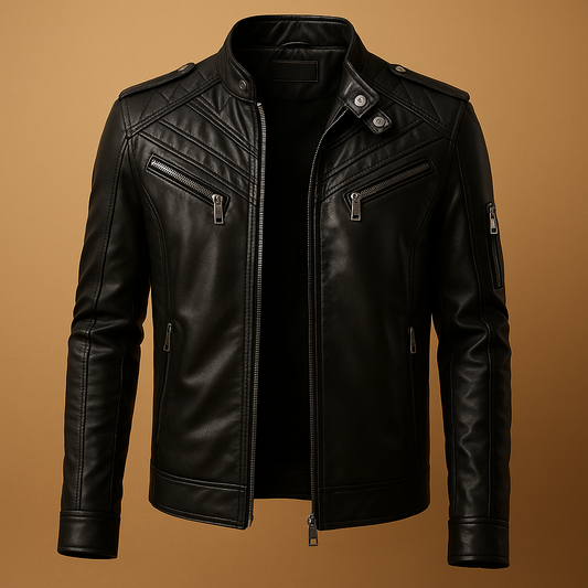 Men's Quilted Jacket Stand-Up Collar - 
Fashinoza