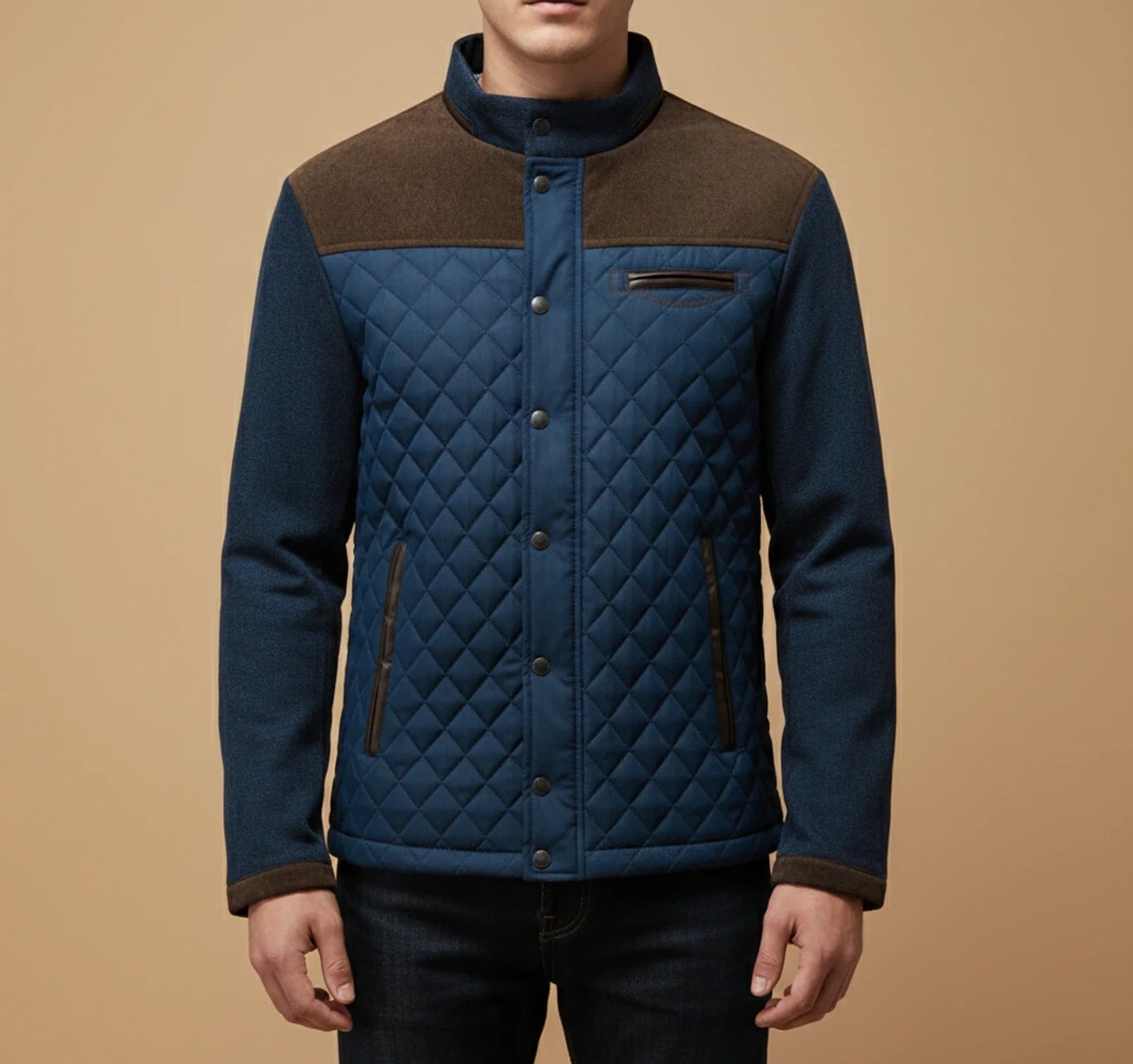 Men's Quilted Casual Jacket - Fashinoza