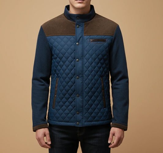 Men's Quilted Casual Jacket - Fashinoza