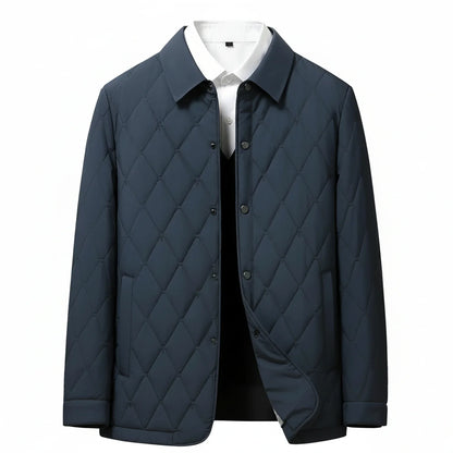 Women's Quilted Collar Jacket - Fashinoza