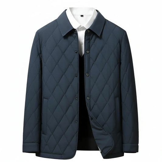 Women's Quilted Collar Jacket - Fashinoza