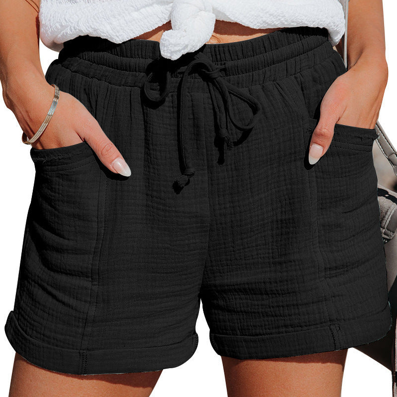 Women's Summer Shorts Elastic Waist Adjustable