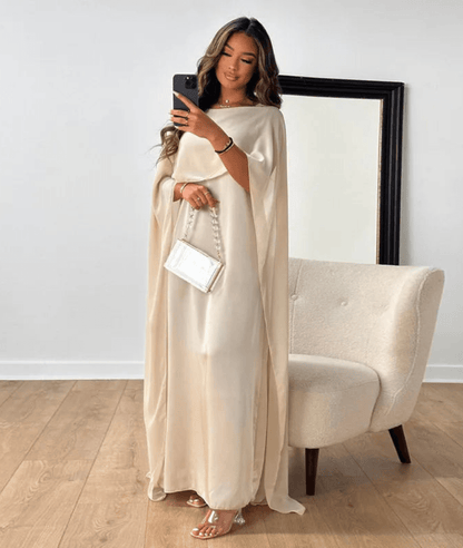 Women's Maxi Cape Dress - Fashinoza