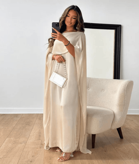 Women's Maxi Cape Dress - Fashinoza