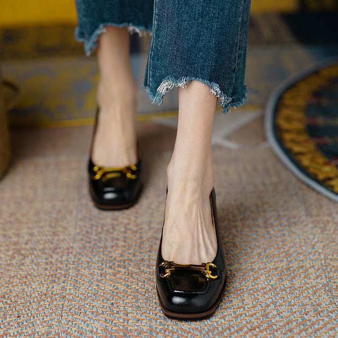 Image of Rachel | Women's Block Heel Slip-On Shoes