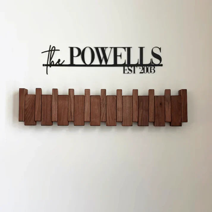 Wooden Wall Coat Rack Musical Design - Fashinoza