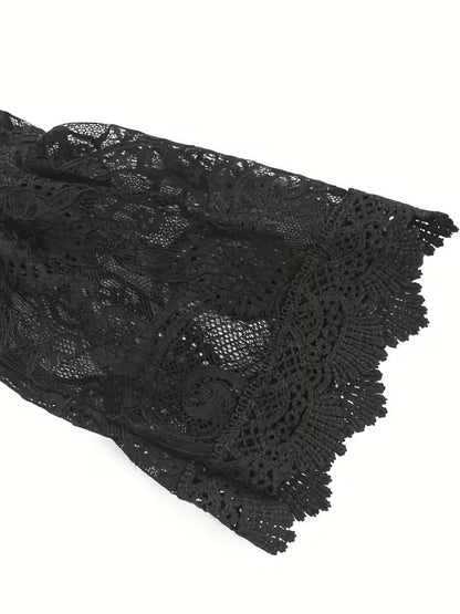 Image of Raegan | Women's V-Neck Lace Mini Dress