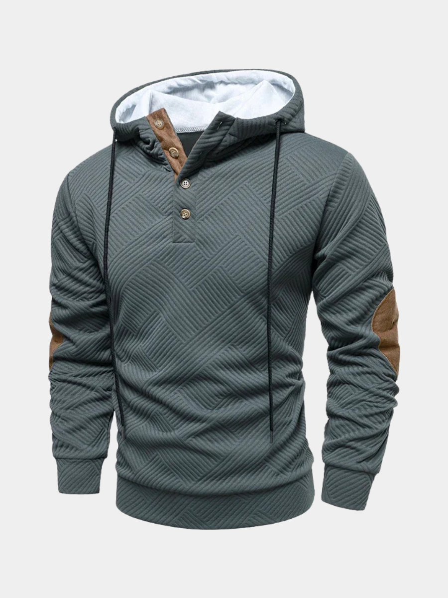 Men's Button Up Hoodie - Fashinoza