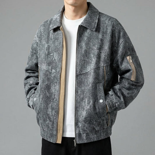Men's Full Zip Bomber Jacket - Fashinoza