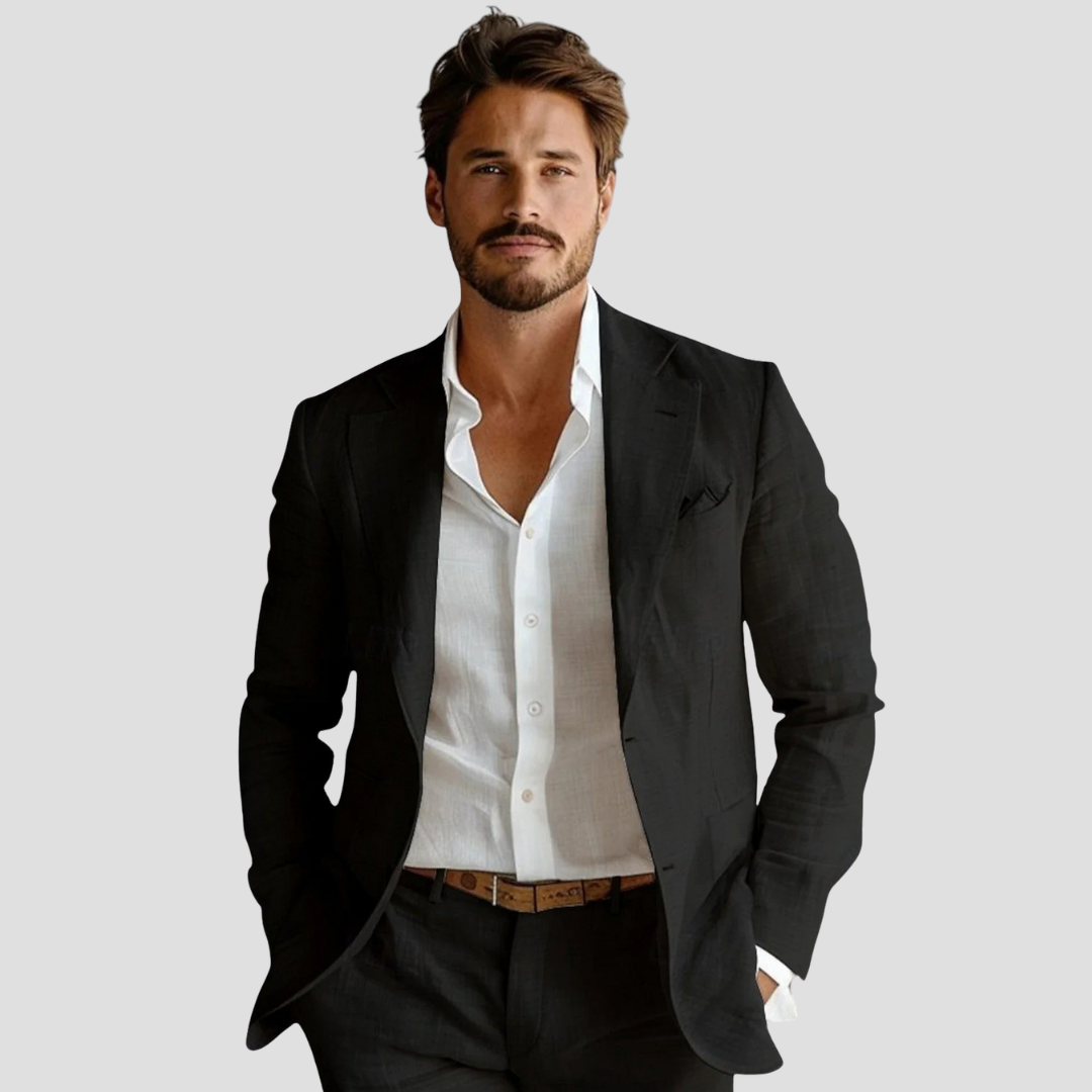 Raphael Men's Classic Wool Blazer - Fashinoza