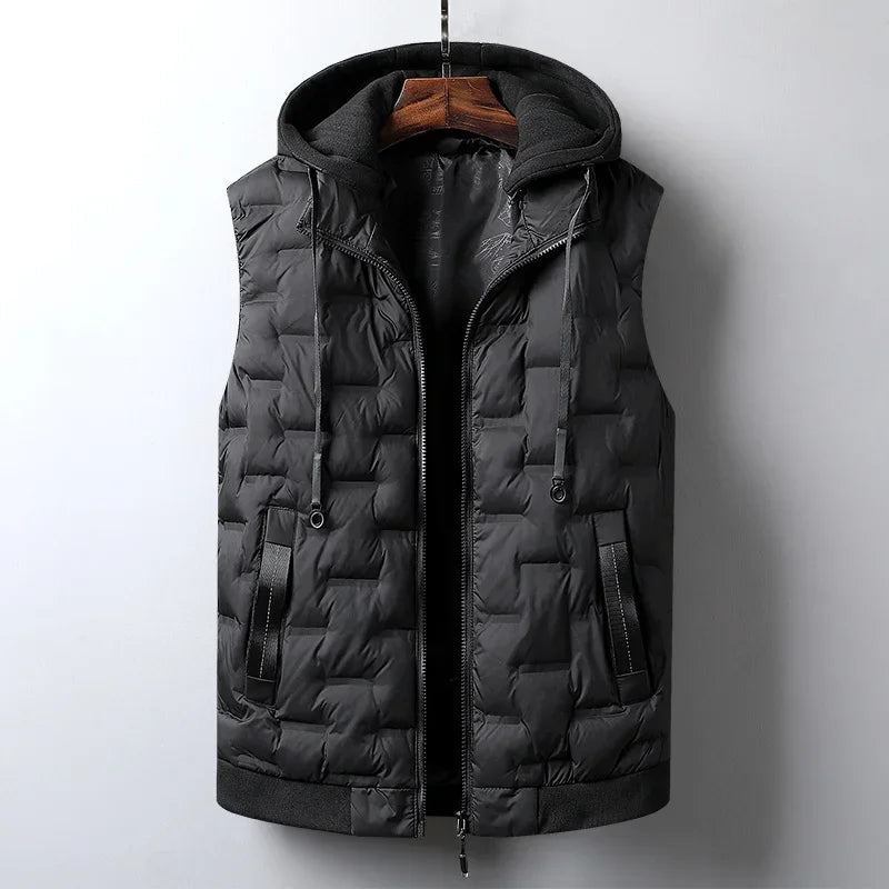 Raphael Men's Puffer Vest Hooded - Fashinoza