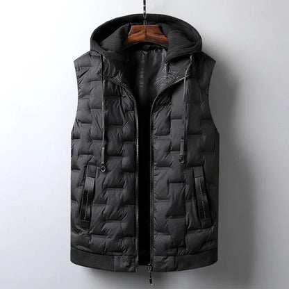 Raphael Men's Puffer Vest Hooded - Fashinoza