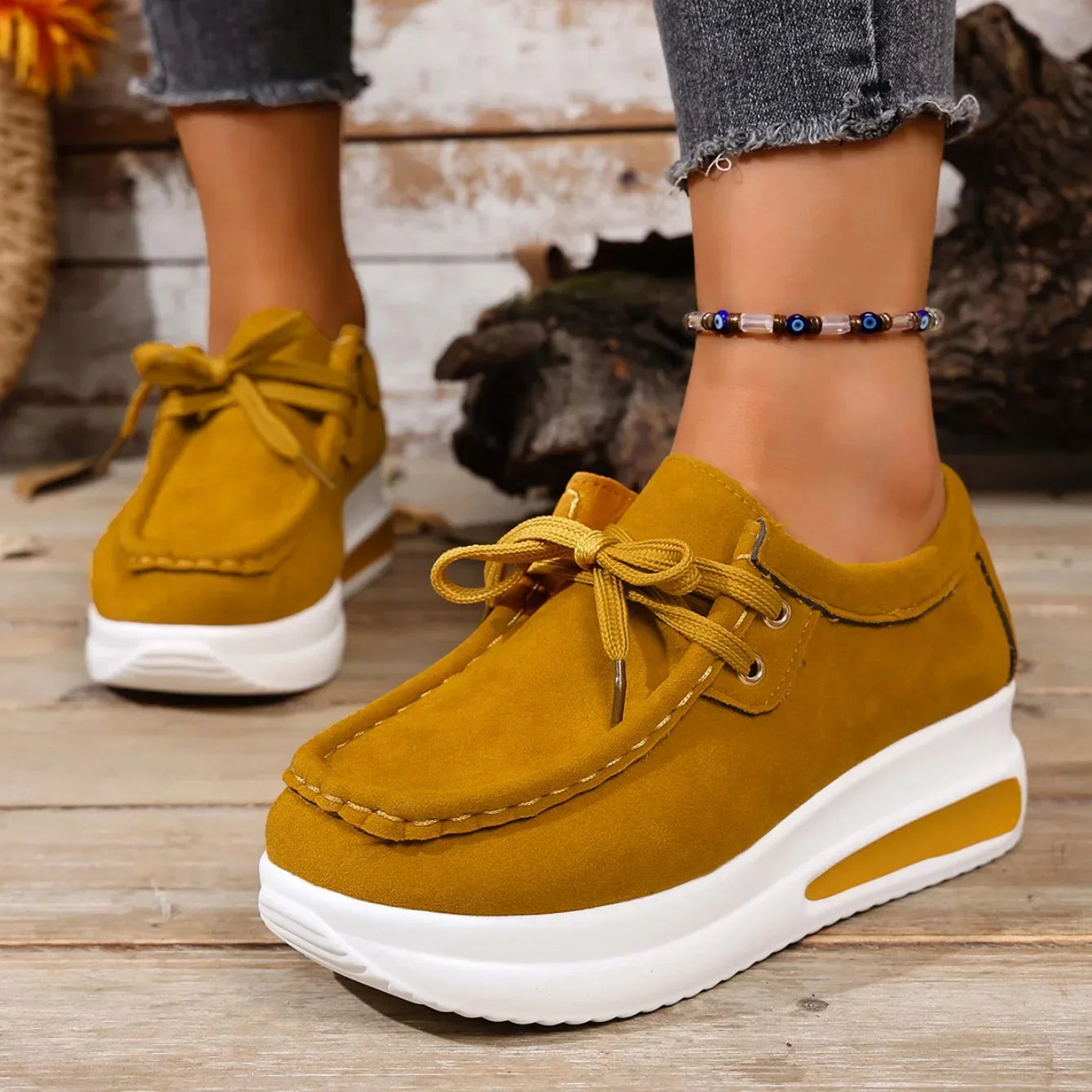 Image of Rebecca | Women's Lace-Up Platform Shoes