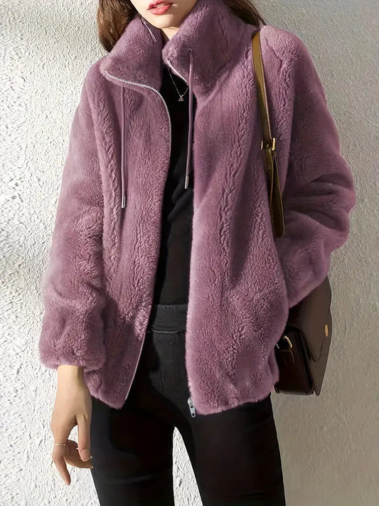 Rebecca Women's Casual Zip Up Coat - Fashinoza