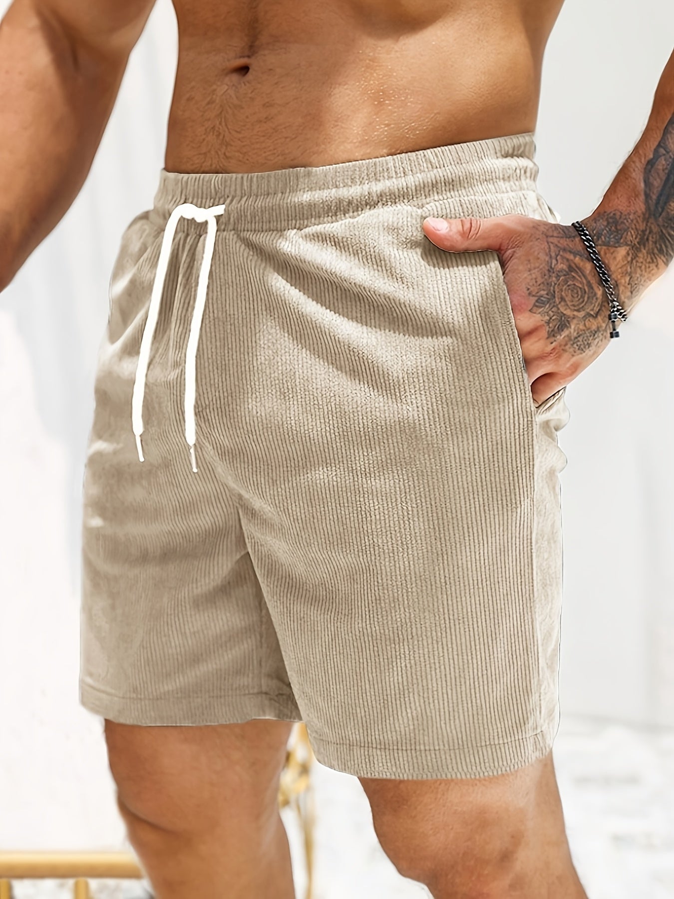 Men's Relaxed Fit Drawstring Shorts - Fashinoza