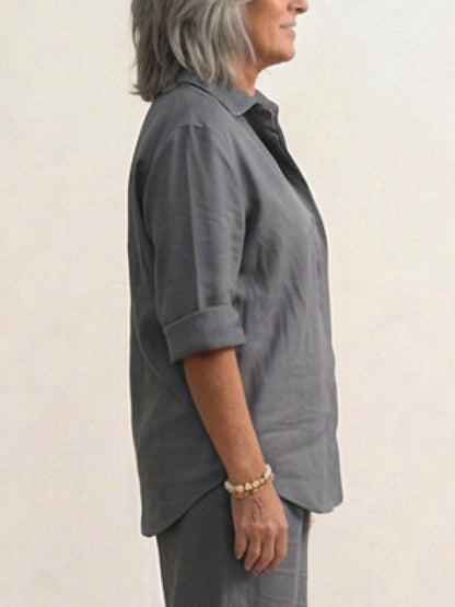 Vivian Women's Casual Shirt And Pants Set