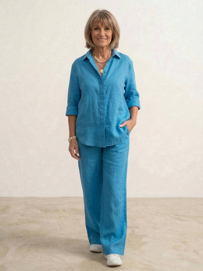 Vivian Women's Casual Shirt And Pants Set