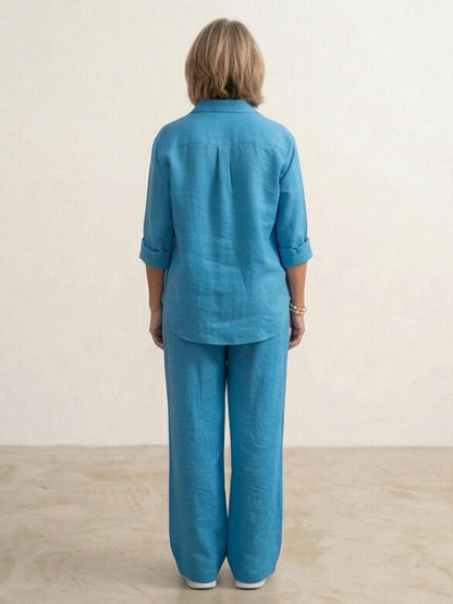 Vivian Women's Casual Shirt And Pants Set