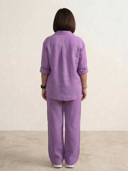 Vivian Women's Casual Shirt And Pants Set