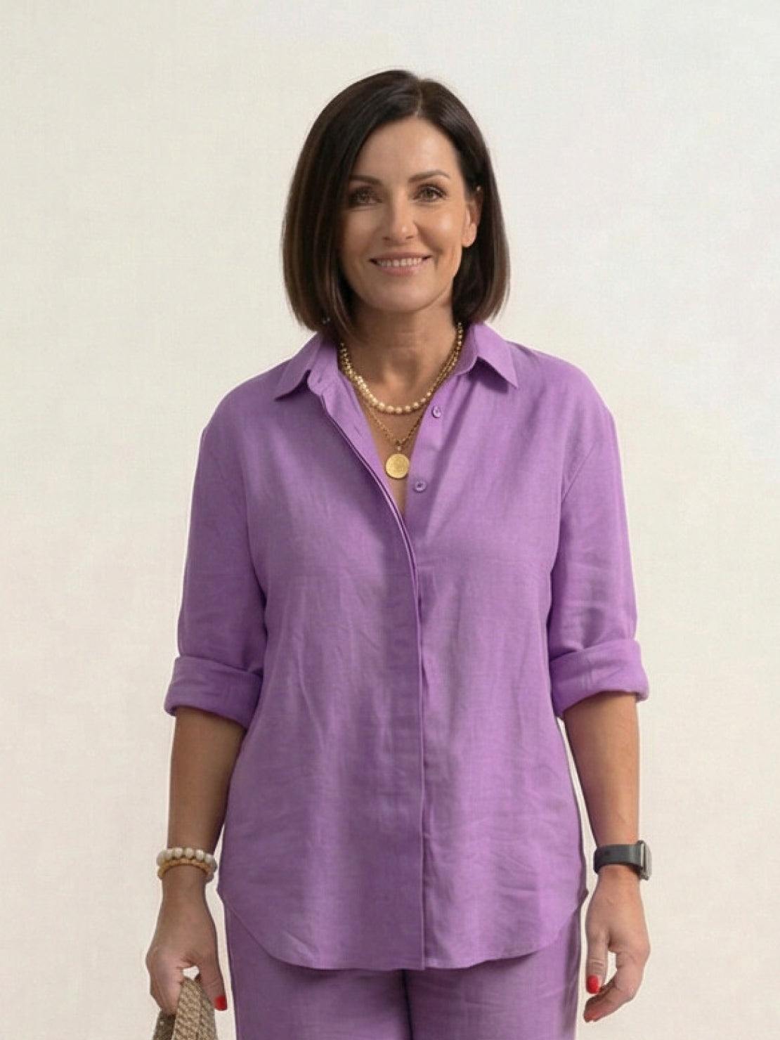 Vivian Women's Casual Shirt And Pants Set