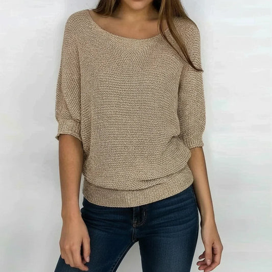 Women's Loose Knit Sweater - Fashinoza