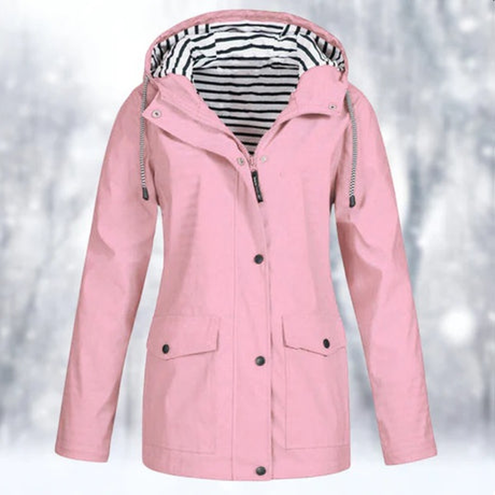 Women's Waterproof Rain Jacket - Fashinoza