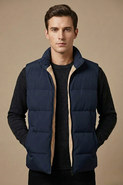 Rex Men's Quilted Puffer Vest - Fashinoza