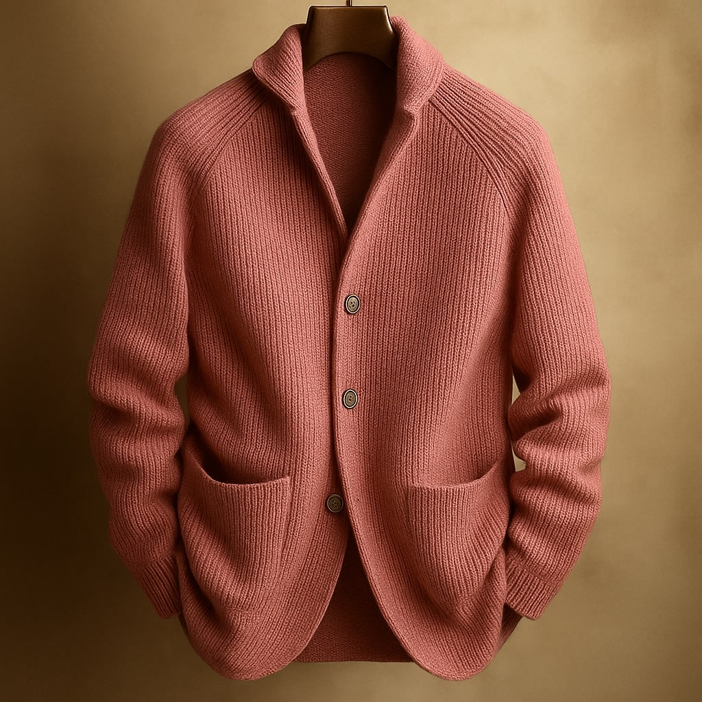 Men's Shawl Collar Cardigan Button Front - Fashinoza