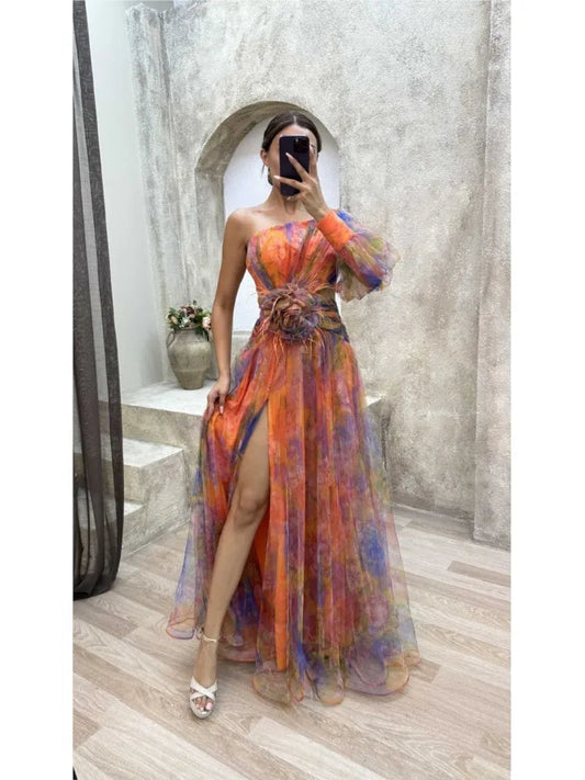 Rita Women's One Shoulder Maxi Dress - Fashinoza