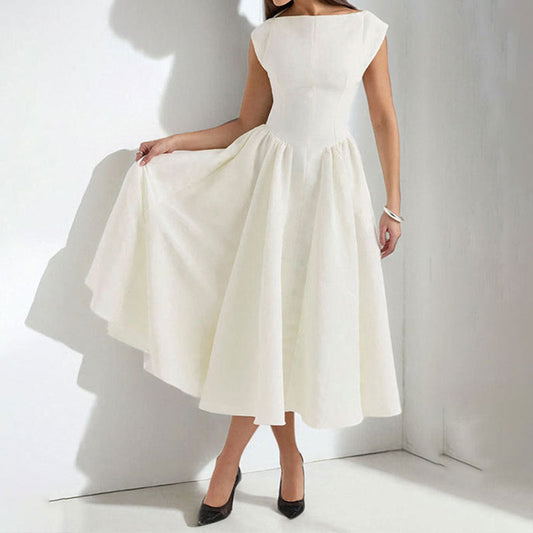 Rita Women's Sleeveless A Line Midi Dress - Fashinoza