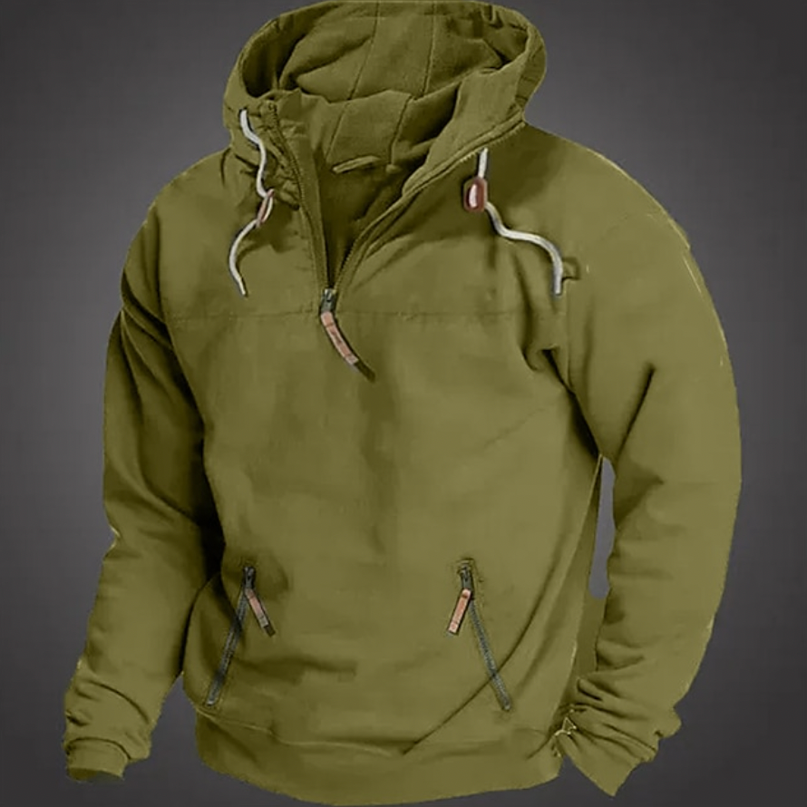 Men's Half-Zip Hoodie Pullover - Fashinoza