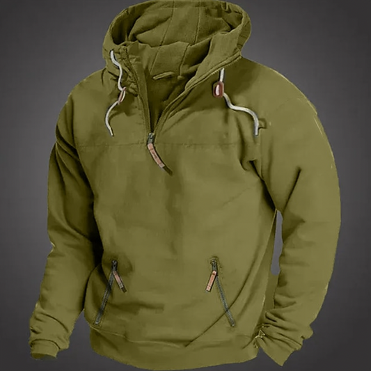 Men's Half-Zip Hoodie Pullover - Fashinoza