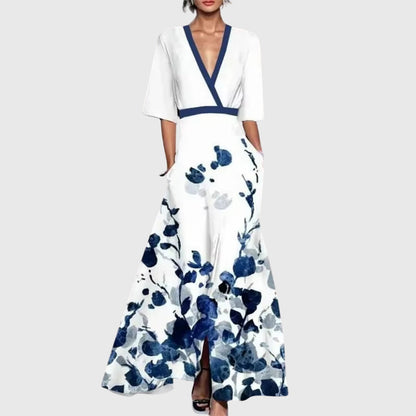 Women's Floral Maxi Dress Wrap Style - 
Fashinoza
