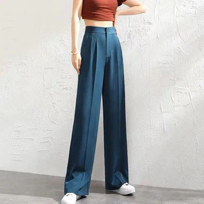 Image of Rochelle | Women's High-Waisted Wide Leg Trousers