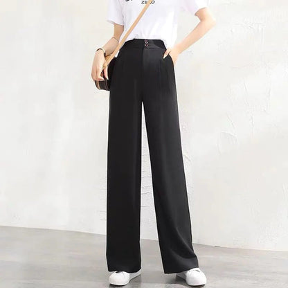 Image of Rochelle | Women's High-Waisted Wide Leg Trousers