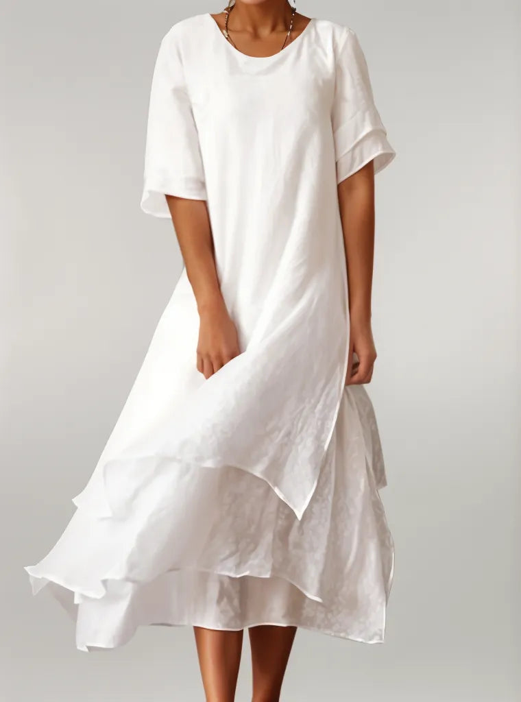 Image of Rose | Women's Tiered Midi Dress