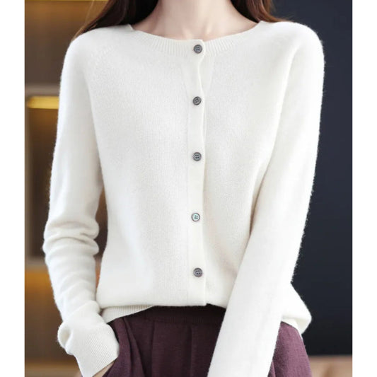 Women's Fitted Cardigan Button-Down - Fashinoza