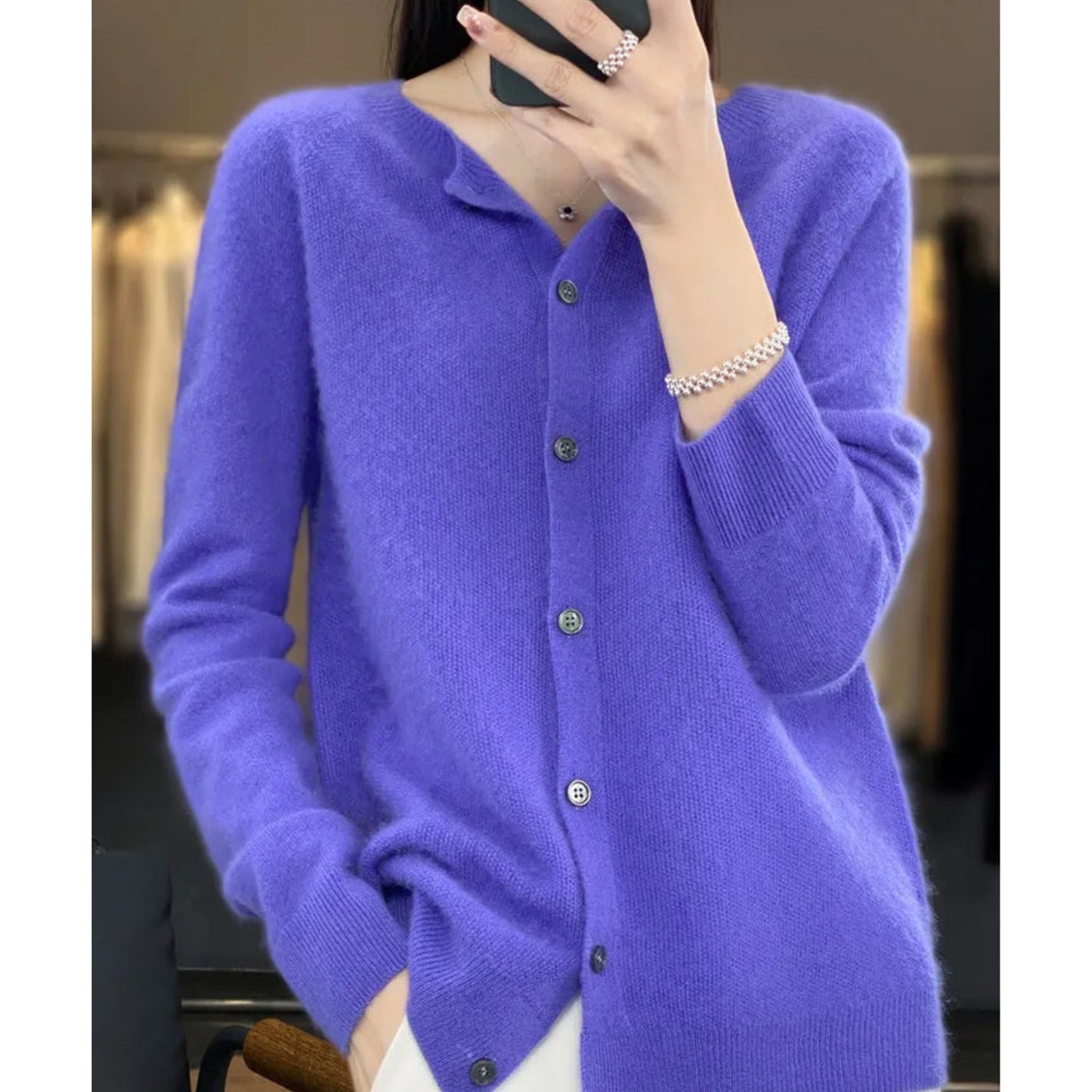 Image of Rosemary | Women's Button-Down Fitted Cardigan