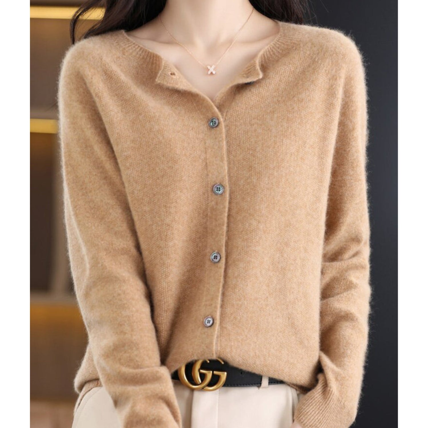 Image of Rosemary | Women's Button-Down Fitted Cardigan