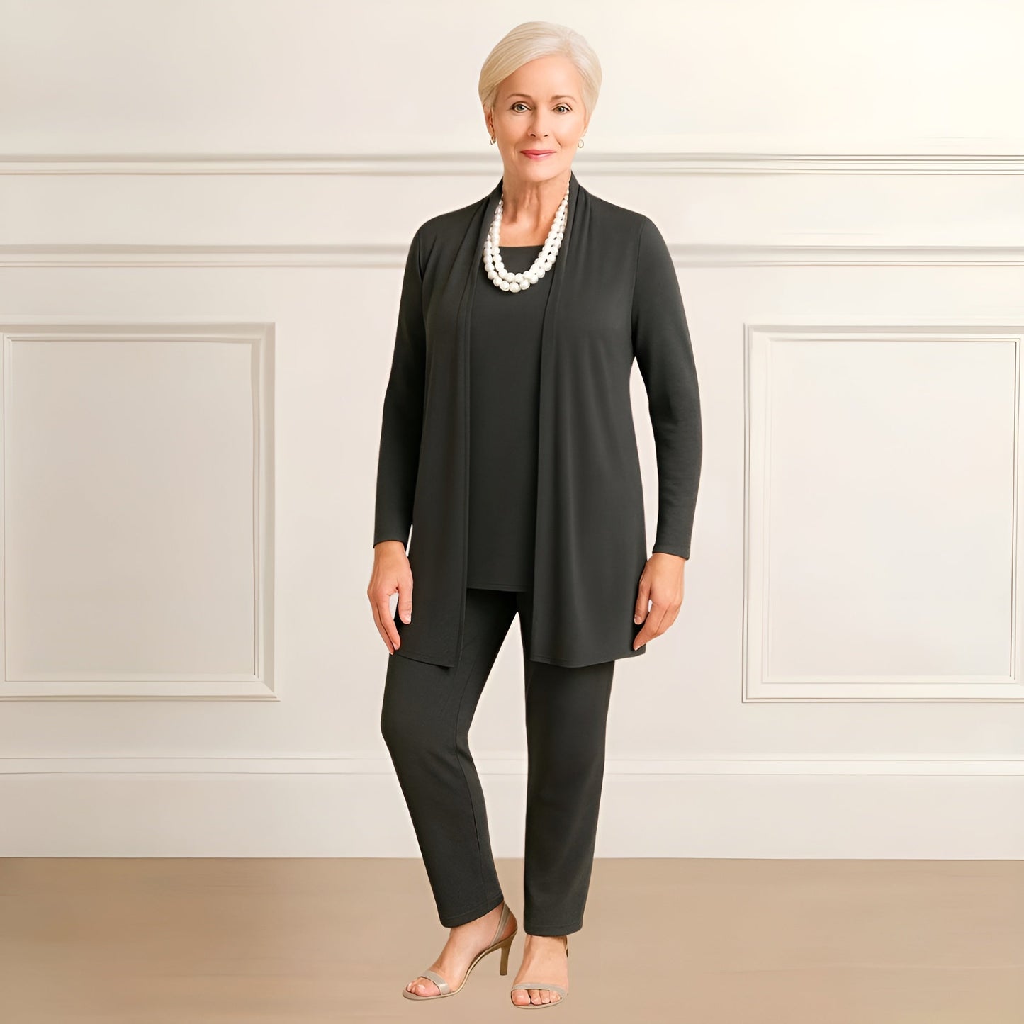 Women's Cardigan And Pants Set
