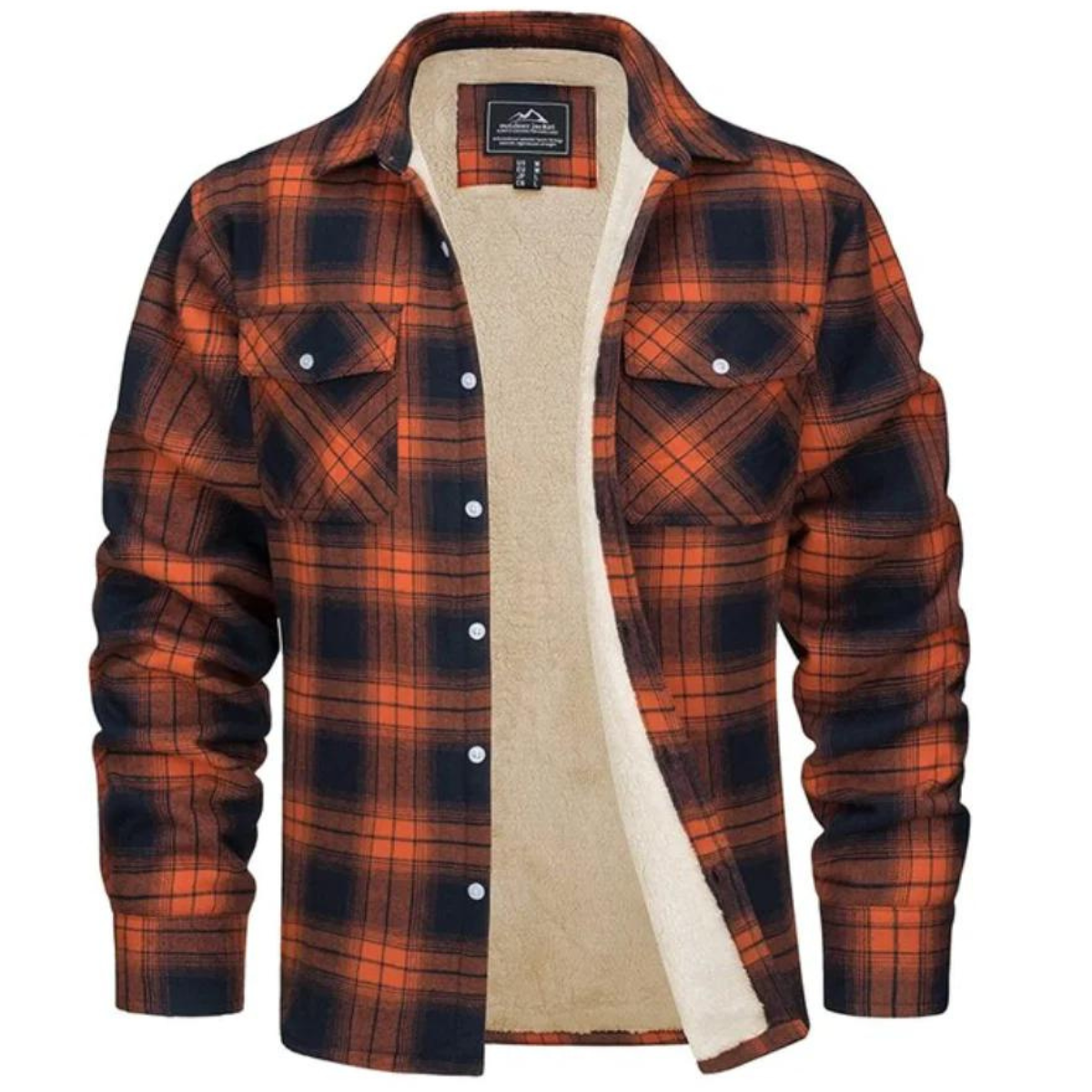 Men's Plaid Lined Flannel Shirt Jacket - Vonnera