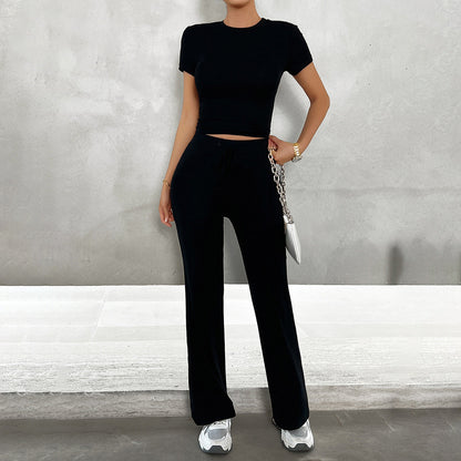 Women's Cropped Two Piece Outfit