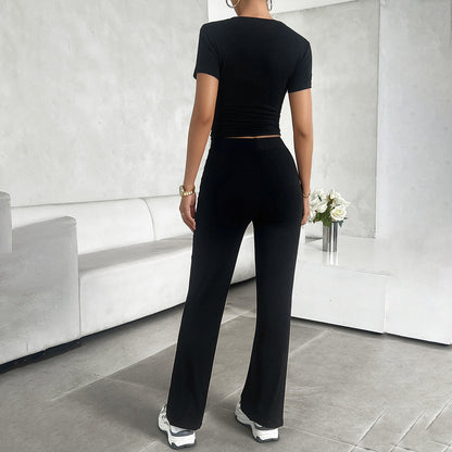 Women's Cropped Two Piece Outfit