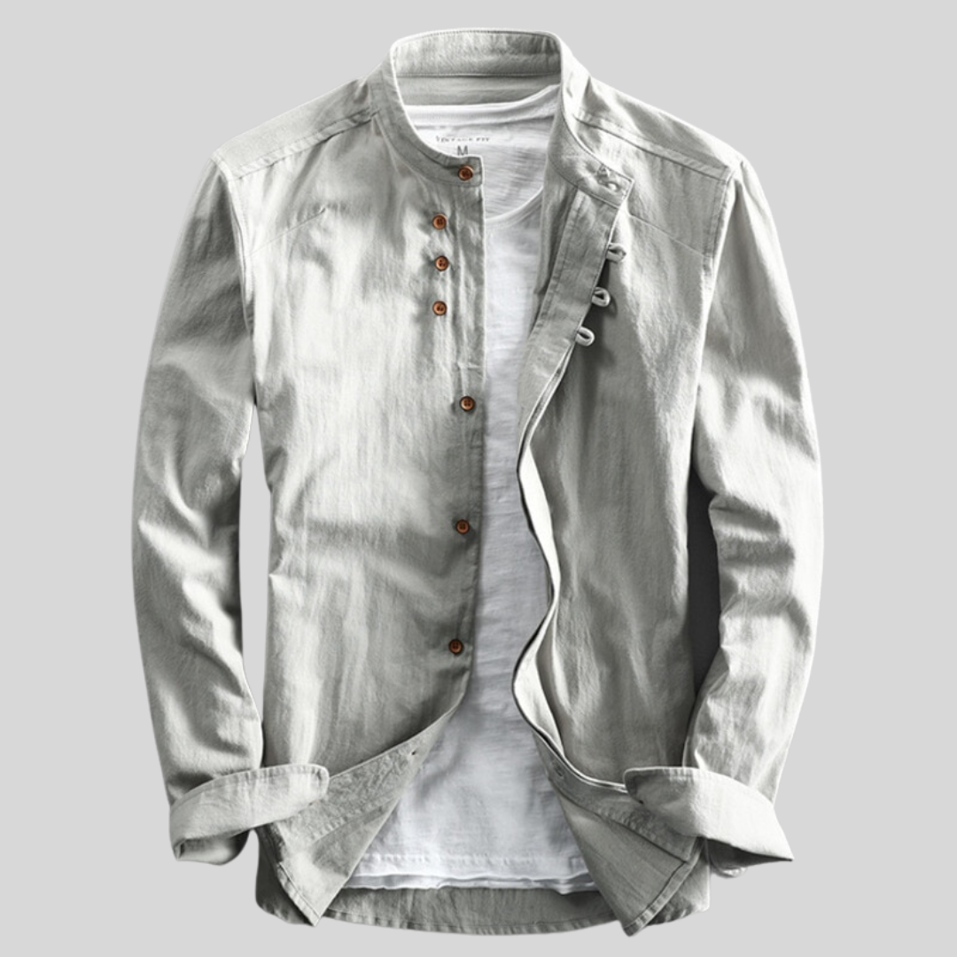Rudy Men's Long Sleeve Button-Down Shirt - Fashinoza