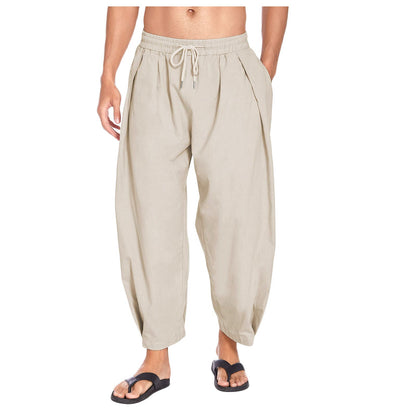 Men's Cropped Harem Pants - Fashinoza