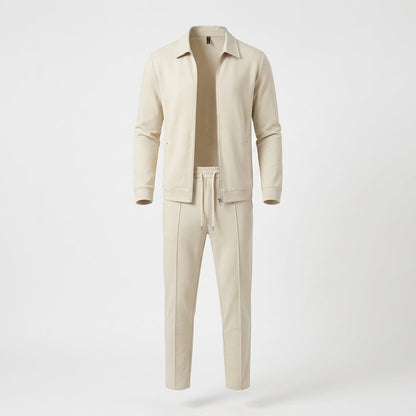 Men's Zip Up Jacket Suit Set - 
Fashinoza