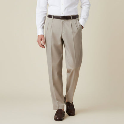 Men's Linen Loose Fit Pants Breathable Beige