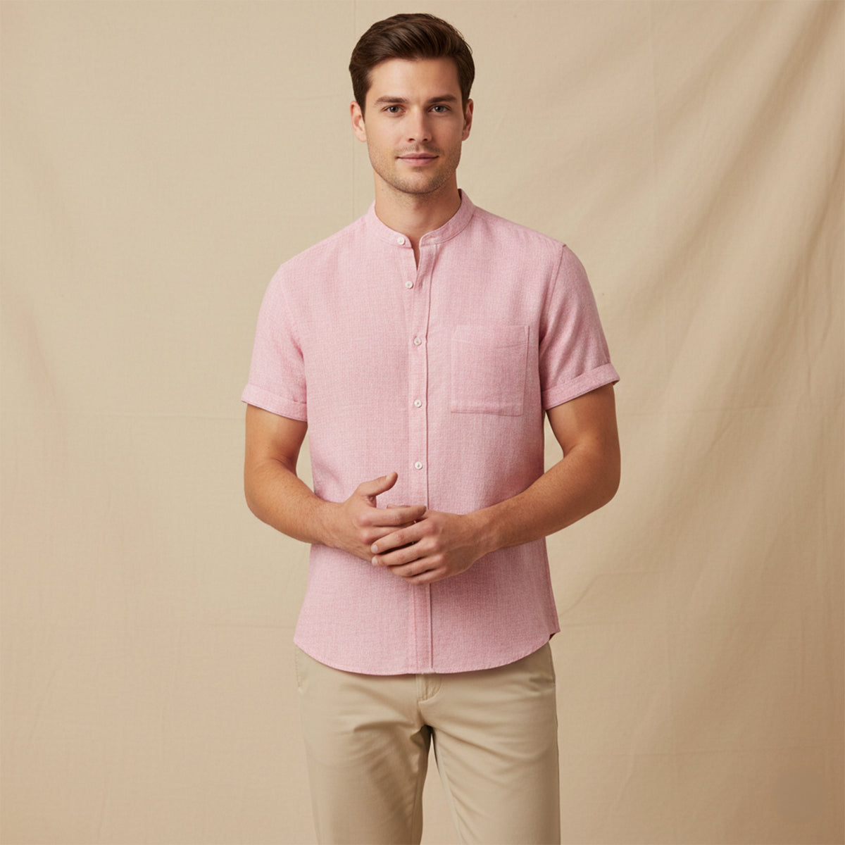Men's Oversized Cotton Linen Beach Shirt