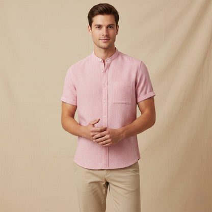 Men's Oversized Cotton Linen Beach Shirt